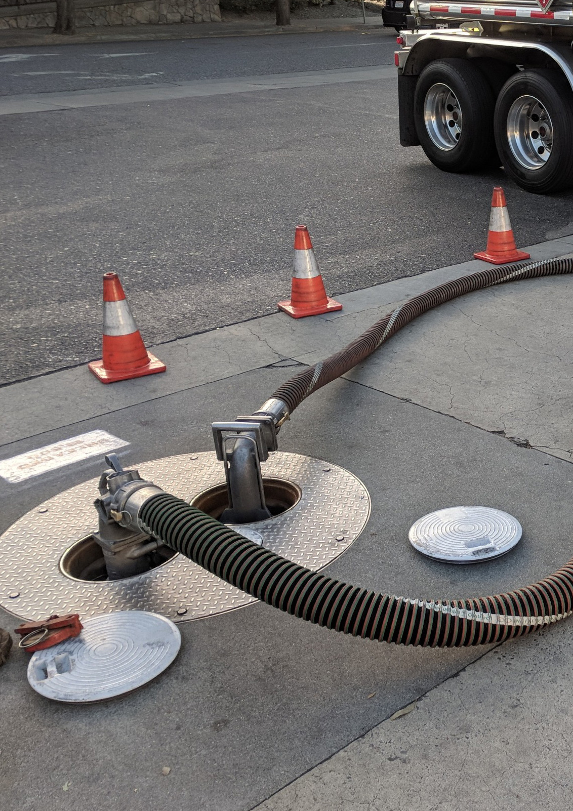 Underground Petrol Tank Filling Underground Petrol Tank Filling